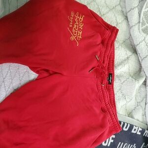 Ed Hardy Womens Red Joggers